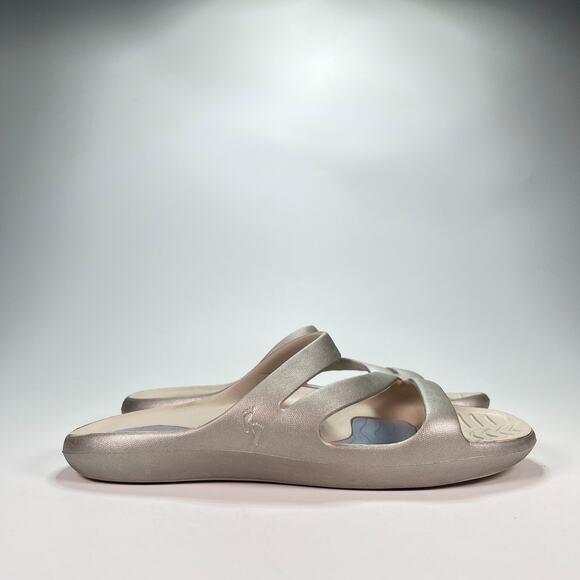 Cheeks Health Sandals by Tony Little Silver Comfort Arch Support Women’s Size 9 - Picture 1 of 10